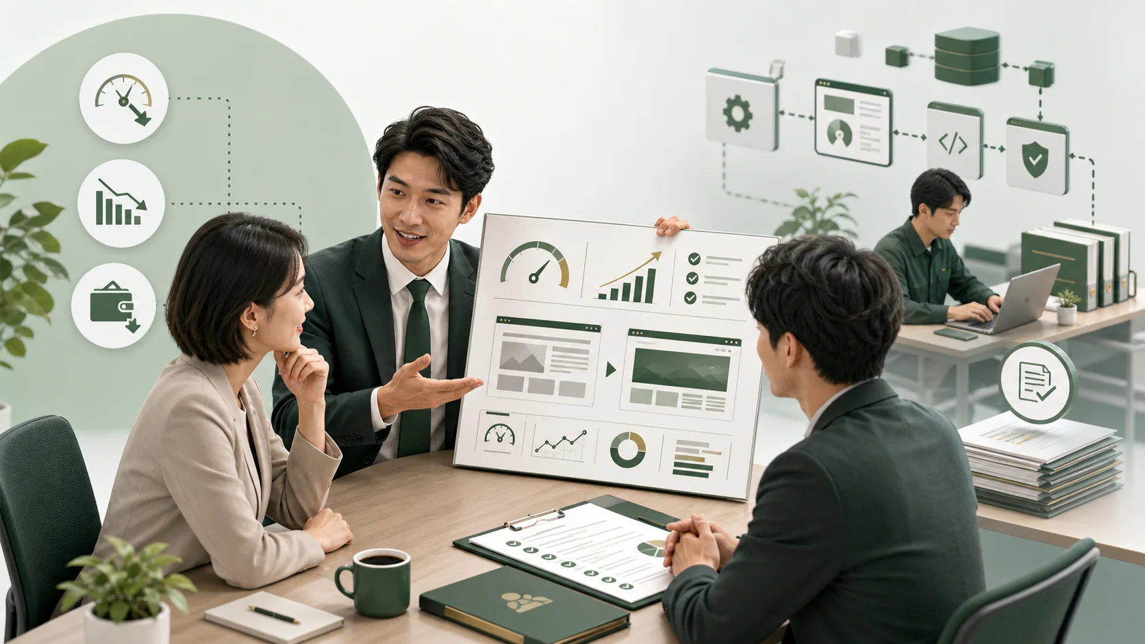 SEO会社やウェブ制作会社が顧客に改善内容を説明しやすくなるイメージ